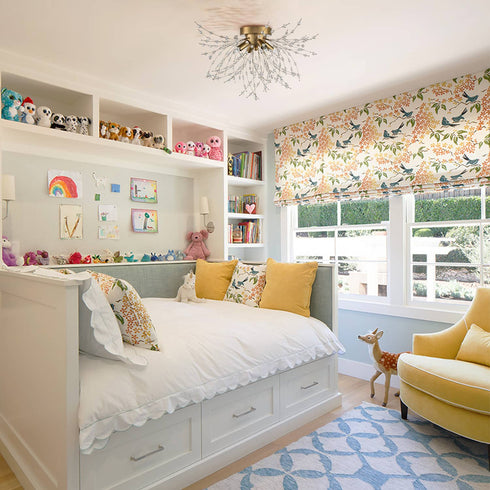 Modern Gold Crystal Sputnik Semi Flush Ceiling Light 4-Light